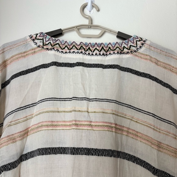 Anthropologie Duet Sequin Embellished Tassel Kaftan Beach Swim Cover Up O/S Boho - Picture 8 of 11